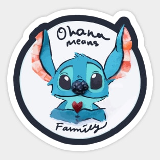 Stitch - Ohana means Family ! Sticker